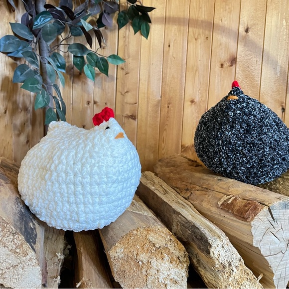 Crochet chicken plushie chicken stuffed animal plushy toy - Picture 3 of 3